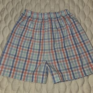 Plaid Kids Shorts in Blue and Red